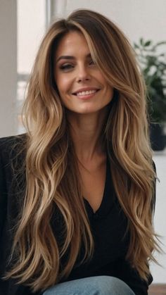 Long Professional Hair, Side Part Women Hairstyles, Long Heavy Hair Hairstyles, Long Side Part Haircut, Long Hair Extensions Styles, Extra Long Haircut, 90s Hairstyles For Long Hair, Side Part Long Hair, Long Thick Hair Hairstyles