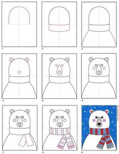 how to draw a teddy bear in four different ways step by step instructions for kids