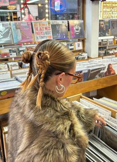 Slick Back Ponytail, Back Ponytail, Slicked Back Ponytail, Slick Back, Messy Hairstyles, Faux Fur Jacket, Hair Day, Fur Jacket