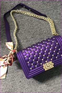 Purple Pearl Jelly Shoulder Cross Body Bag F197 - Furdela Trendy Purple Party Bags, Trendy Purple Clutch Shoulder Bag, Trendy Purple Clutch Evening Bag, Trendy Purple Rectangular Clutch, Trendy Purple Clutch Bag, Trendy Purple Clutch For Daily Use, Early Fall Outfits, Purple Purse, Purple Pearl