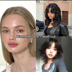 haircut, face shapes, oval face, round face, diamond face, heart face, square face, wispy bangs, wolf cut, long layers, hush cut, long hair, hair for every face shape Aesthetic Haircuts Round Face, Haircut Ideas For Diamond Shaped Face, Square Face Haircut Bangs, Diamond Hairstyles Face Shapes, Haircut For Round Oval Face, Wispy Bangs Square Face Shape, Hair Styles For Diamond Face Shape, Heart Face Haircuts Long, Short Haircuts For Diamond Face Shape