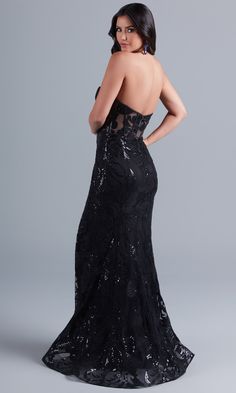 Black Strapless Evening Dress With Corset Back, Glamorous Strapless Dress For Prom With Lined Bodice, Glamorous Strapless Dress With Lined Bodice For Prom, Glamorous Strapless Dress With Fitted Bodice For Prom, Strapless Sequin Prom Gown, Glamorous Strapless Dress With Corset Back For Prom, Strapless Evening Dress For Prom With Fitted Bodice, Sweetheart Neckline Corset Dress For Prom Gala, Gala Evening Dress With Contrast Sequin And Fitted Bodice