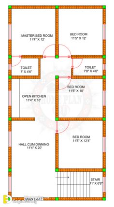 the floor plan for a house in india