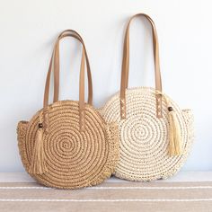 Trendy Summer Crochet Bag With Tassels, Everyday Summer Shoulder Bag With Tassels, Summer Shoulder Bag With Tassels For Everyday, Spring Summer Beach Bag With Tassels, Summer Beach Bag With Tassels, Summer Straw Shoulder Bag With Tassels, Casual Summer Crochet Bag With Tassels, Summer Tassel Shoulder Bag, Spring Straw Bag With Tassels