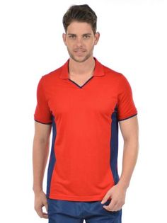 Camisa polo confeccionada em malha fria, malha mista de poliéster e viscose. modelo com manga curta, decote v e lapela de ribana. não tem botões. lateral com recorte de tela esportiva em cor contrastante, que dá leveza a esta peça esportiva. Magazine