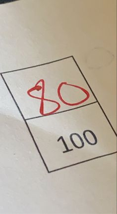 a piece of paper with the number 100 printed on it