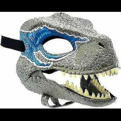 Jurassic World Legacy Blue Velociraptor Mask Moveable Jaw Raptor Dinosaur New Velociraptor Blue, Carnival Gift, Dino Mask, Raptor Dinosaur, Dinosaur Mask, Dinosaur Head, Latex Cosplay, Masque Halloween, Mascaras Halloween