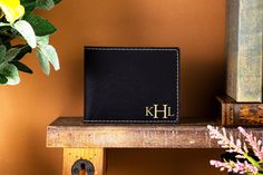 "Fathers Day Gift for Him, Custom Leather Wallet, Personalized Wallet, Engraved Wallet, Gift For Boyfriend, Mens Wallet, Dad Birthday Gift ✦Unique and thoughtful gift for anyone! ✦Dimensions: 4.5\" x 3.5\" ✦Material: High quality leatherette with contrast stitching 6 credit card pocket sleeves ------- H O W T O O R D E R ---------- ✦Please choose your monogram or font from the monogram chart. ✦Please choose your design option from design chart. ✦Please choose your wallet color. ✦ If you have you Father's Day Black Wallets With Card Slots, Black Wallets With Card Slots For Father's Day, Personalized Black Bifold Wallet, Black Bifold Wallet For Personalized Gift, Personalized Black Wallets As Gifts, Handmade Father's Day Gifts, Custom Leather Wallet, Engraved Wallet, For Him Gifts