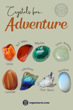 the crystals for adventure poster is shown