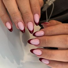 FREE SHIPPING ON ORDERS $9.95+ Buy 3 Get 1 More Free CODE: 4YOU Buy 5 Get 5 More Free CODE: 5FREE Pink And Burgundy, Medium Almond, Work Nails, Casual Nails, Cute Gel Nails, Almond Shaped, Winter Nail, Xmas Nails, Fire Nails