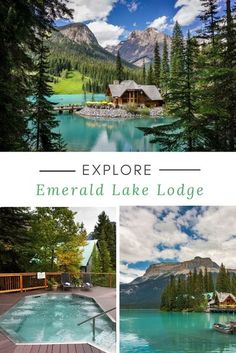 the emerald lake lodge is surrounded by pine trees