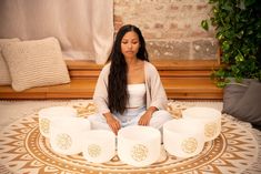 Solfeggio Set of 6 Crystal Singing Bowls (Ut, Re, Mi, Fa, Sol, La) - Crystal Singing Bowl Set Frame Drums, Solfeggio Frequencies, Feng Shui House, Process Of Change, Sound Bath, Healing Frequencies, Singing Bowl, Silicone Rings, Chakra Balancing