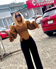 Ankara Flare Tops, Simple Ankara Top Styles, African Attire Tops, Ankara Top Designs, Latest Ankara Top Styles, Ankara Corset Top, Ankara Tops Blouses, Ankara Top Styles, Bubu Gown