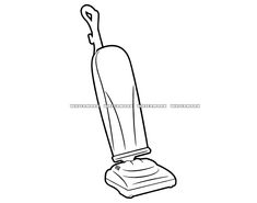 a black and white line drawing of a cordless vacuum cleaner with the handle extended