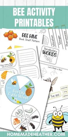 bee activities and printables for kids to use in their homeschool projects