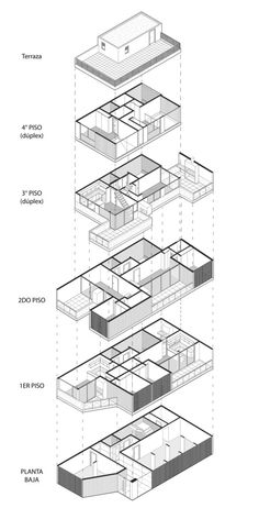 an architectural drawing showing the interior and exterior