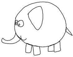 an elephant is shown in this drawing