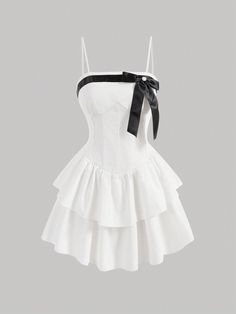 Sweet Clothes, Cute Skirt Outfits, Cute Dress Outfits, White Dresses For Women, Mode Inspo, Dress For Short Women, Kpop Fashion Outfits, Dresses For Teens, Stage Outfits