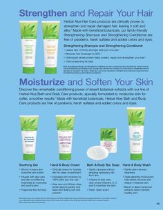 The amazing Herbalife Aloe Skin care line. Get your own at wellnessrv@gmail.com Herbalife Shampoo And Conditioner, Herbalife Skin Care Products, Herbalife Quotes, Herbalife Nutrition Facts, Aloe Hair, Herbalife Aloe