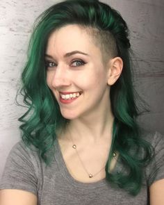 Side Shave Haircut, Shaved Long Hair, Sea Elf, Side Cut Hairstyles, Side Shave, Side Shaved, Multicolor Hair, Elf Ranger, Shaved Side