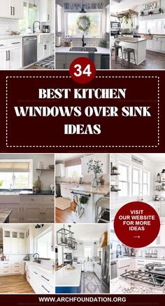 the best kitchen windows over sink ideas for every room in your home, including cabinets and countertops