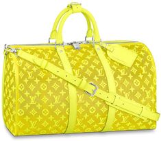 Louis Vuitton Keepall Bandouliere Monogram Mesh 50 Yellow Melie Louis Vuitton, Louis Vuitton Dress, Louis Vuitton Agenda, Basket Vintage, French Luxury, Classic Monogram, Louis Vuitton Crossbody, Louis Vuitton Purse