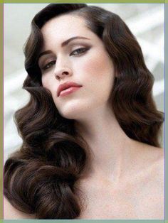 1930s Hairstyles On Pinterest 1930s Makeup 1940s Hairstyles And 30s Hairstyles For Long Hair 1940s Hairstyles For Long Hair, 30s Hairstyles, Wedding Party Hairstyles, Glam Hairstyles, Vintage Hairstyles For Long Hair, Beyonce Hair, Vintage Curls, 1940s Hairstyles