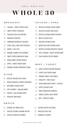 Healthy Recipes | Meal Plans Whole 30 Challenge, Homemade Breakfast Sausage, 30 Diet, Whole 30 Meal Plan, Meal Options, Whole 30 Breakfast, Whole 30 Diet, Homemade Breakfast, Recipe 30