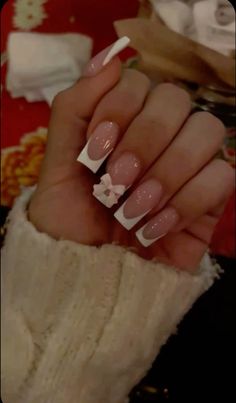 Coquette Nails Long Square, Couqutte Nails Bow, Coquette Nails Coffin, Coquette Nails Long, Square Coquette Nails, Coquette Nail Inspo Square, Nail Inspo With Bow, Nails W Bows, Coquette Bow Nails