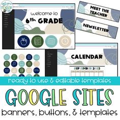 the google site is ready to use and editible templates, banners, buttons & templates