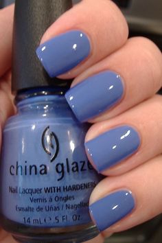 Periwinkle Nails, Opi Nail Polish Colors, Cute Nail Polish, Colour Art, Baby Nails, French Nail Designs, Nails Blue, Blue Nail Designs