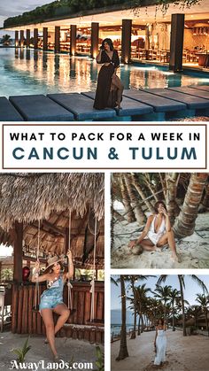 what to pack for a week in cancun and tulum with text overlay