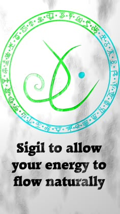 an advertisement with the words sign to allow your energy to flow naturally