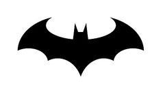 the batman symbol is shown in black and white