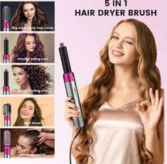 Hair Dryer Accessories, Small Curls, Hair Dryer Comb, Hair Dryer Brush, Hairdos For Short Hair, Hair Styler, Penteado Cabelo Curto, Frizz Free, Curly Hair Tips