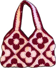 Red Retro, Handmade Crochet, Shoulder Bags, Ships, Tote Bag, Shoulder Bag, Crochet, Red