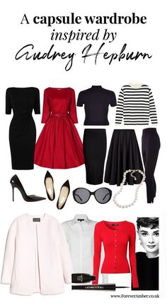 How to create an Audrey Hepburn inspired capsule wardrobe #casualoutfits Audrey Hepburn Style Outfits, Audrey Hepburn Inspired, Classic Capsule Wardrobe, Style Essentials, Fashion Capsule Wardrobe, Look Retro, Minimalist Capsule Wardrobe