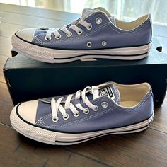 Converse Chuck Taylor Low Top Shoes. Stellar Indigo Size 7.5 Women Or 5.5 Men. The Color Is Indigo Blue, But It’s Almost Periwinkle. Converse Chuck Taylor Low, Low Top Converse, Converse Low, Blue Converse, Converse Low Tops, Low Top Shoes, Walker Boots, Fit N Flare Dress, Womens Converse