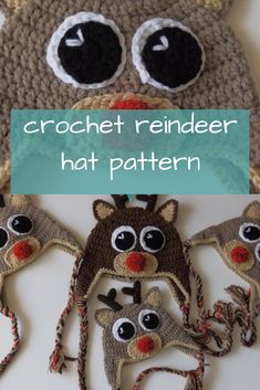 crochet reindeer hat pattern for kids