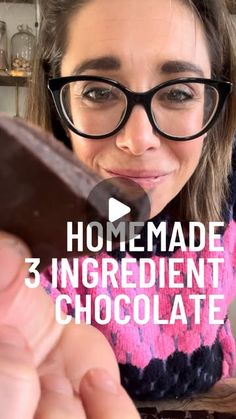 Michela (presenter/mum/chef) easy home cooked recipes on Instagram: "The easiest, homemade, 3 ingredient chocolate!

There will be lots of differing opinions about what’s healthy and what’s not but I think most of us will agree that we often crave a little sweet treat. 

In my opinion, one of the least healthy things we can do is eat processed foods; all the hidden nasties, emulsifiers and ingredients one doesn’t even know how to pronounce!

So if you’re going to eat chocolate and give in to that sugar craving then at least try and make it at home with whole ingredients that are minimally processed. 

This recipe is super simple with only 3 ingredients.  You can use either honey or maple syrup.

To SAVE the recipe tap the bookmark icon. To SHARE it tap the paper plane icon.  Do share with