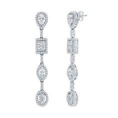 Put the perfect finishing touch on any ensemble with these Argento Bella Sterling Silver Multi-Shaped Cubic Zirconia Dangle Earrings. Click on this JEWELRY & WATCHES GUIDE to learn about fit, styles, materials and more! Put the perfect finishing touch on any ensemble with these Argento Bella Sterling Silver Multi-Shaped Cubic Zirconia Dangle Earrings. Click on this JEWELRY & WATCHES GUIDE to learn about fit, styles, materials and more! FEATURES Backings: post Nickel free Metal: sterling silver P Formal Hand Set Cluster Earrings, Glamorous Formal Dangle Linear Earrings, Diamond White Dangle Linear Earrings For Formal Events, Diamond White Dangle Linear Earrings For Formal Occasions, Formal Sparkling Stones Drop Earrings, Formal Diamond White Dangle Linear Earrings, Formal Hand Set Chandelier Drop Earrings, Formal Drop Linear Earrings With Diamond Accents, Formal Long Drop Earrings With Sparkling Stones