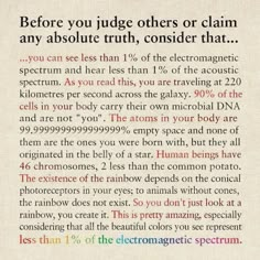 Electromagnetic Spectrum, Judging Others, Cool Science, After Life