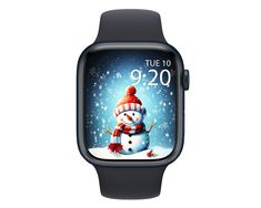 "Christmas Snowman Apple Watch Wallpaper Give your smartwatch a new look with this beautiful Apple Watch Snowman background. The perfect Apple Watch wallpaper for the Winter season.  You'll receive 1x high-quality JPG image in 1676 x 2040 px resolution and a PDF instructions how to download and install wallpaper. Designed for Apple Watch smartwatches of all sizes, but compatible with many other smartwatches.  Also keep in mind that the colors can differ depending on your watch and screen setting Snowman Background, Install Wallpaper, Christmas Watch, Watch Background, Christmas Watches, Background Winter, Apple Watch Face, Cute Watches, Wallpaper Cute