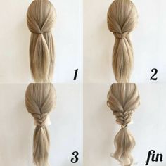 Hair Step By Step, Lazy Hairstyles, Hair Arrange, Work Hairstyles, Hair Up Styles, Easy Hairstyles For Long Hair, Dream Hair, Peinados Faciles, Hair Dos