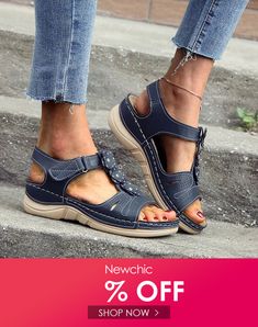 I found this amazing Women Flowers Decor Slip Resistant Comfy Casual Wedges Sandals with US$22.78,and 14 days return or refund guarantee protect to us. --Newchic Comfy Wedges Sandals, Comfortable Wedges Sandals, Types Of Sandals, Brown Flip Flops, Sandals On Sale, Casual Wedges, Comfortable Wedges, Flower Sandals, Flowers Decor