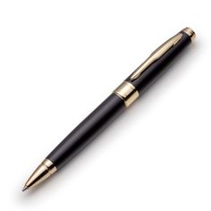 Black and Gold Ballpoint Pen with Schmidt Ink Refills - ZenZoi Expensive Pens, Pen Stationary, Pen Gift Box, Luxury Pens, Gold Pen, Pen Collection, New Job Gift