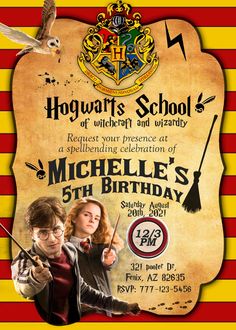 a harry potter birthday party with hogwart's school and hermile's 5th birthday