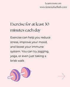 Get moving and feel amazing! 🏃‍♀️💪 Exercising for just 30 minutes a day can reduce stress, improve your mood, and strengthen your immune system. 🌟 Whether it’s jogging, yoga, or a brisk walk, find what you love and make it a part of your daily routine. Start small and watch your energy soar! What’s your go-to workout? Share your favorites in the comments below! 🧘‍♀️��✨
#MoveYourBody #DailyExerciseTips #StressReliefWorkout #HealthyHabits #WellnessJourney #YogaForLife #JoggingBenefits #ImmuneBoostingRoutine #FeelGoodFitness Brisk Walk, Move Your Body, Get Moving, Immune Boosting, Daily Workout, Healthy Habits, Strength Training, Daily Routine