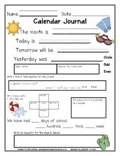 the calendar journal is filled with information for students to use on their homeschool