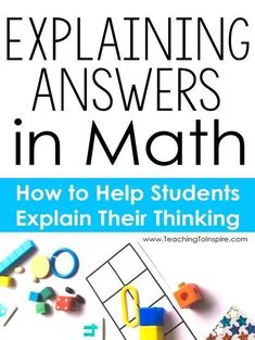 a book cover with the title explaining how to help students explain their thinking and problem